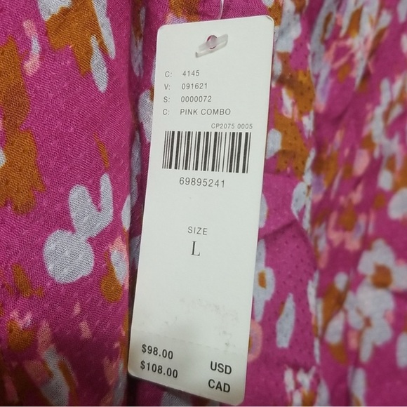 Anthropologie Slip Halter Strappy Pink Multi-Color Mini Dress Size Large NWT - Picture 3 of 3